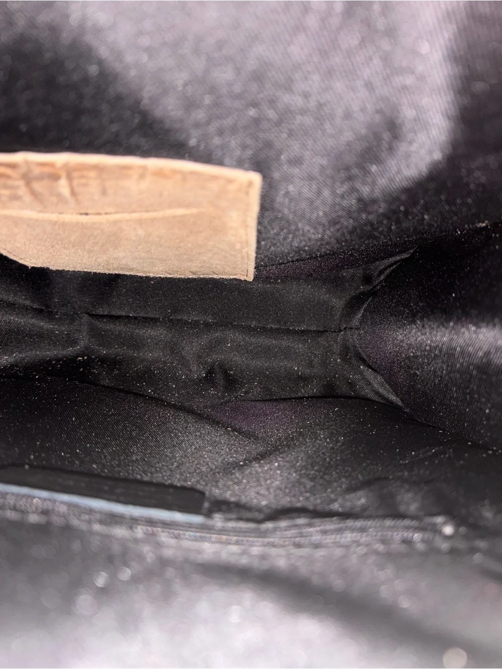 Taupe Croc-Embossed Tote with Black Top Handle Genuine Leather